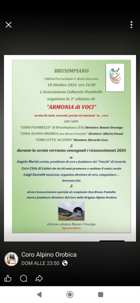 Un meritatissimo riconoscimento al nostro Direttore. Ne siamo orgogliosi! - I Cantori di Calastoria